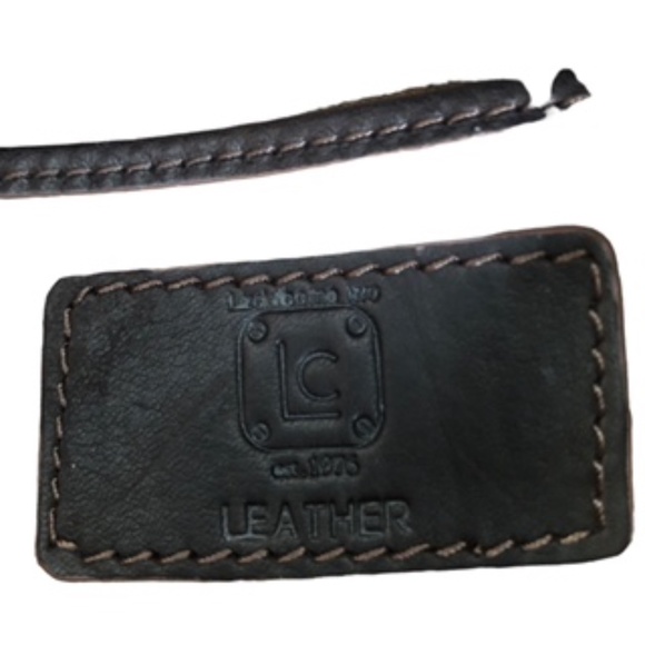 Liz Claiborne Leather Adjustable Strap Chocolate Brown Shoulder Handbag - Picture 9 of 10